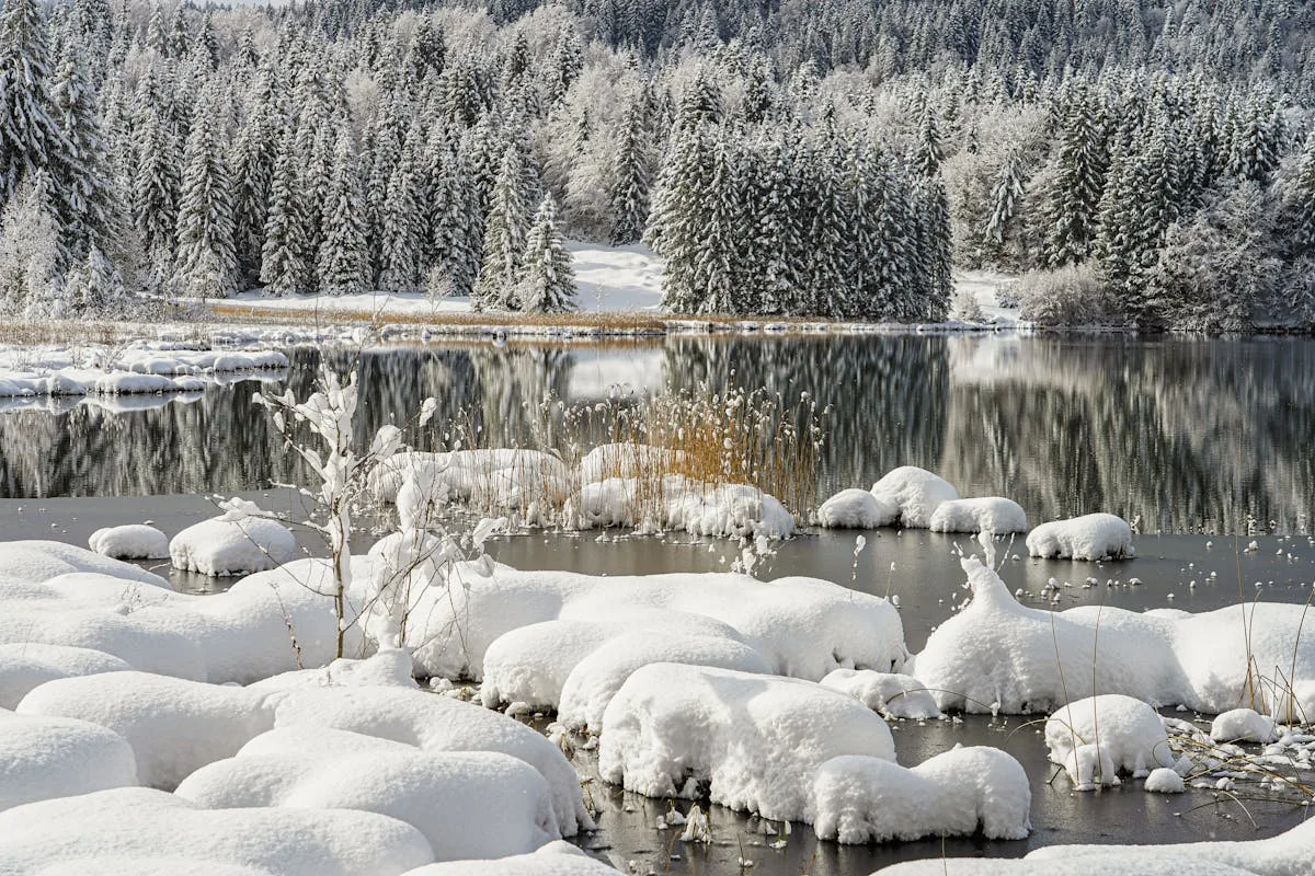 Verschneiter See im Winter — Rheinsberg das ganze Jahr